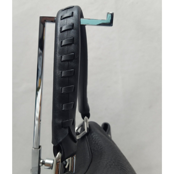 Michael Kors Viv Black Pebbled Leather Top Handle Drawstring Zipper Backpack - Picture 6 of 16